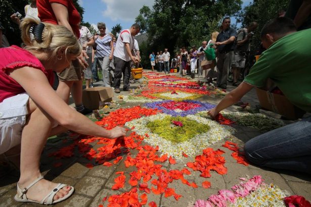 Fronleichnam Blumenteppich